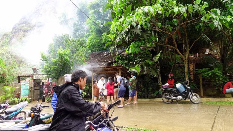 outside red rock hot spring